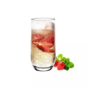 Szklanka wysoka 400 ml Glasmark zdjęcie poglądowe szklanki z napojem